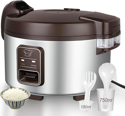 13L Commercial Large Capacity Rice Cooker for Resturant | 60 Cups rice cooked with One-Touch Operation | Auto keep warm for 12h