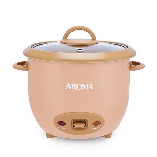 AROMA® 6-Cup (Cooked) One-Touch Pot Style Rice Cooker with CoreCoat™ PFAS-Free Nonstick Ceramic Surface (1.5 Quarts)