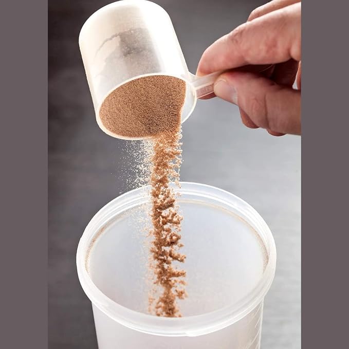 Plastic Measuring Scoop, (118.4 cc | 1/2 Cup | 4 fl oz. | 118.4 mL) Long Handle Spoons for Powders, Granules, Coffee, Pet Food, Baking Supplies, Protein and Other Dry Goods, BPA Free (Set of 1)