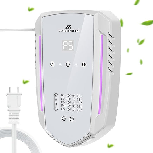 Cat Litter Deodorizer & Ozone Odor Eliminator, Pet Odor Eliminator Air Purifier for Home, Plug-in Litter Box Deodorizer for Strong Cat Urine & Poop Smell, 5 Modes for Cat Room, Kitchen, Toilet