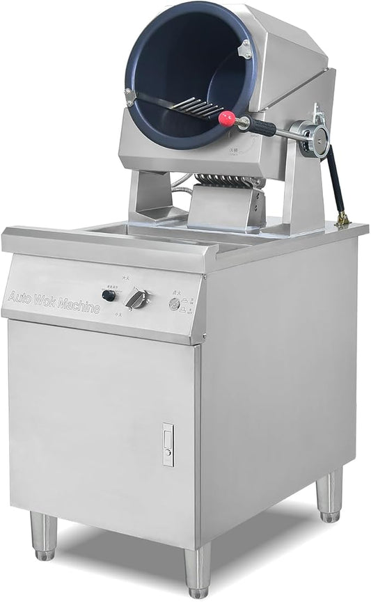 Commercial Automatic Cooker with water spray,Automatic 360° Stir Fry Cooker,Automatic Cooking Machine,Drum Type Stir Frying Machine,Auto Cooking Wok Fried Machine (Propane, Floorstanding)