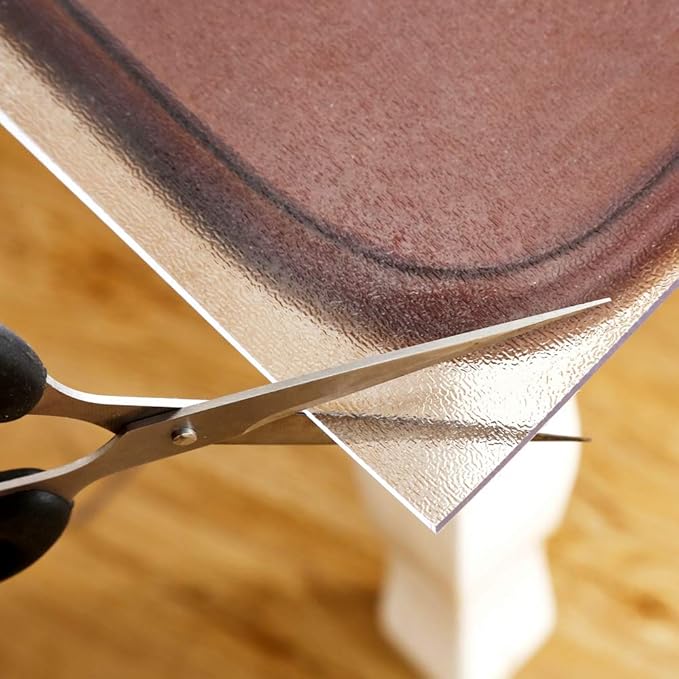 NECAUX Custom 40 x 52 Inch Clear Table Cover Protector, 1.5mm Thick Plastic Waterproof Heavy Duty Desk Pad Mat Non-Slip Tablecloth Protector for Coffee Table, Sofa Table, Media Stand, Countertop
