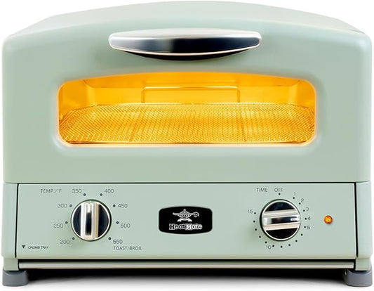 Graphite Heating Technology Pop-Up Toaster w/7 Heat Settings, 3 Toasting Functions & Unique Bagel Mode, Olive Green
