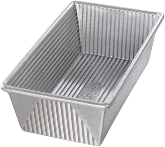 USA Pan Bakeware Aluminized Steel Loaf Pan, 5"D x 10"W x 3"H, 1.5 Pound