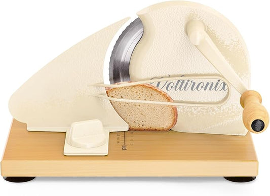 Upgrade Manual Bread Slicer for Homemade Sourdough Bread, Adjustable Thickness with Stainless Steel Serrated Blade, Even Slicing Guide, Non-Slip Suction Cups – Ideal for Home Kitchens and Bakeries