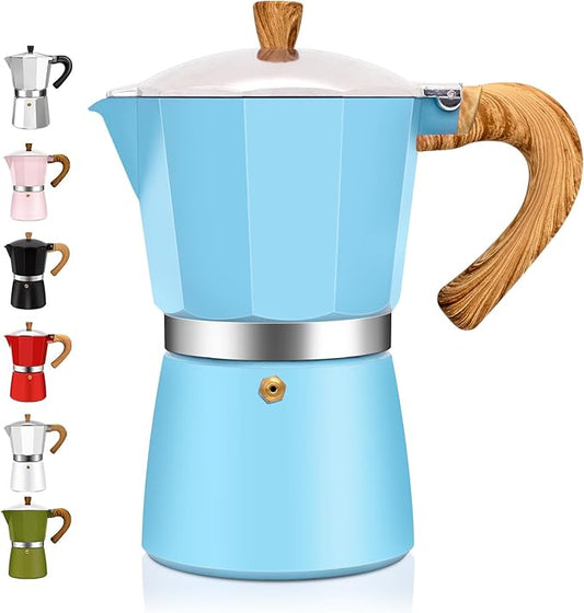 12 Cup Aluminum Espresso Stovetop Moka Pot Express Coffee Maker Percolator Italian Classic Mocha Coffee Machine for Italian and Cuban Cafe Brewing for Home & Camping 600ml 20oz