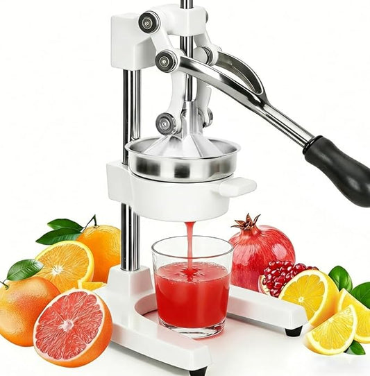 Cast Iron Juicer, Cast Iron Juicer Hand Press Heavy Duty for Squeeze Fresher Juice from Oranges, Lemons, Pomegranates, Effortless, Stable, Easy Clean for Home, Bar, Commercial Use