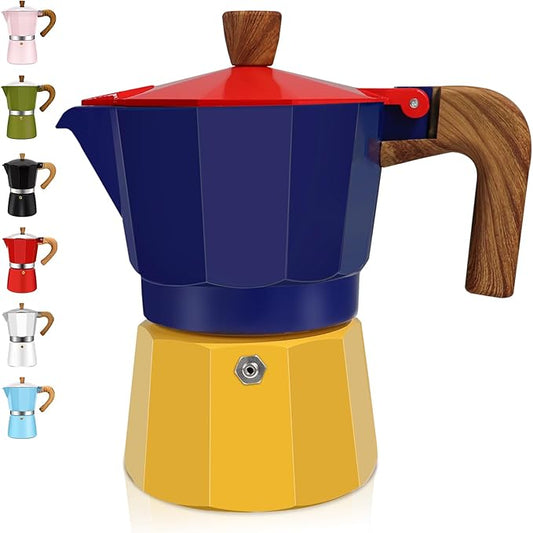 12 Cup Aluminum Espresso Stovetop Moka Pot Express Coffee Maker Percolator Italian Classic Mocha Coffee Machine for Italian and Cuban Cafe Brewing for Home & Camping 600ml 20oz