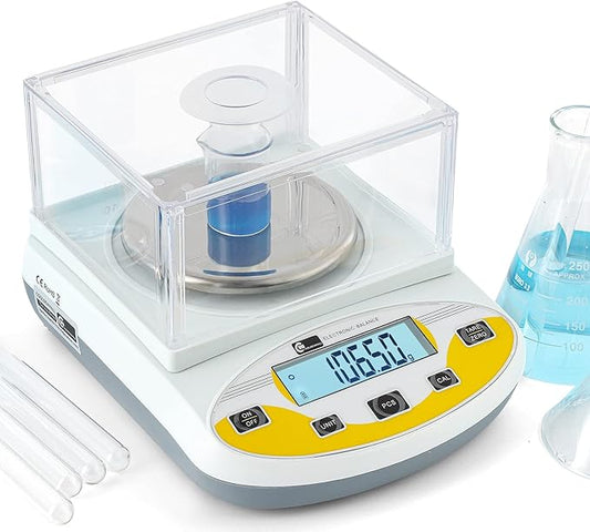 CGOLDENWALL Precision Lab Scale 1000gX0.01g Analytical Electronic Balance Digital Laboratory Scale Precision Jewelry Scales Kitchen Precision Weighing Electronic Scales Calibrated 110V (1000g, 0.01g)
