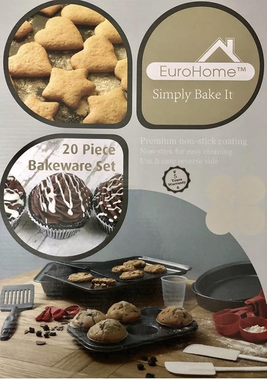 Gorgeous 20 Piece Bakeware Set, Multicolor