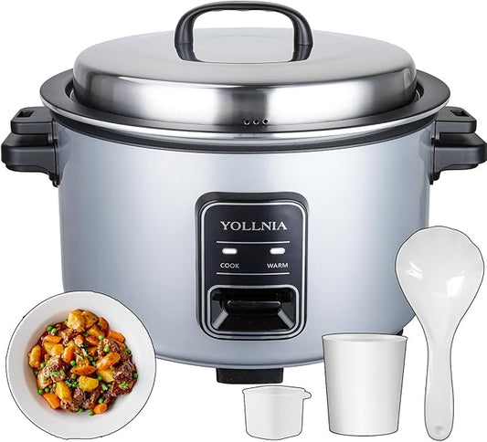 15L Commercial Rice Cooker 84 cup(Cooked) Large Rice Cooker | 24-hour Keep Warm| One Touch Operation, Food Warmer with nonstick pot |1350W Fast Cooking Electric Rice Cooker for Restaurant
