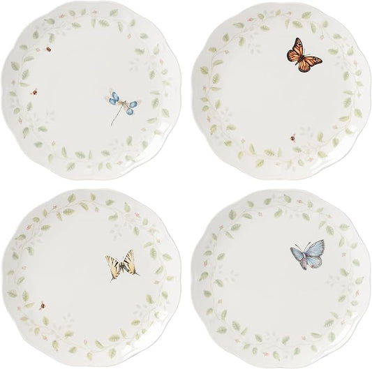 Lenox 894542 Butterfly Meadow Vines 4-Piece Dinner Plate Set