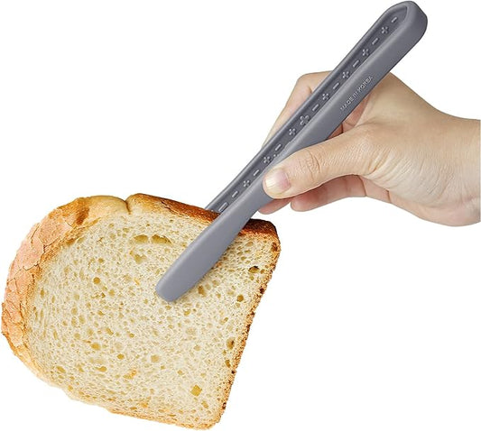 carrotez Mini Silicone Toaster Tongs, Anti-Slip,Non-Scratch Mini Tongs 7 Inch - Modern Grey