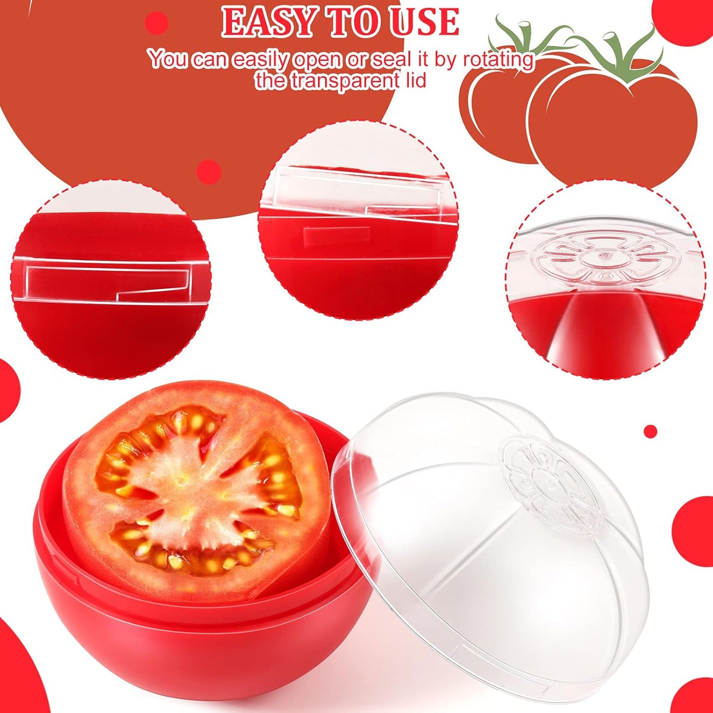 Tomato Storage Containers, Reusable Tomato Keeper for Refrigerator, Individual Lime Saver Holder Organizer for Fridge to Keep Tomato Fresh