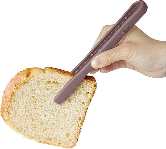 carrotez Mini Silicone Toaster Tongs, Anti-Slip,Non-Scratch Mini Tongs 7inch - Cocoa