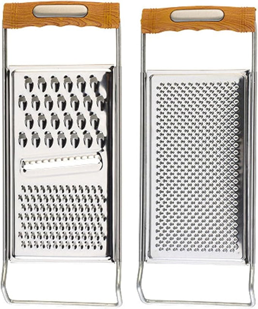 2 Pack Cheese Grater,Stainless Steel Zester Set of 2, Kitchen Flat Handheld Grater For Cheese, Chocolate, Spices, And Potato, Zucchini, Carrot, Apple (B style color)