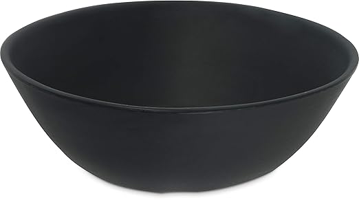 Carlisle FoodService Products Ridge Reusable Plastic Bowl for Home and Restaurant, Melamine, 52 Ounces, Slate