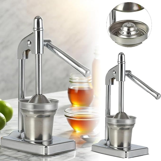 Cast Iron Hand Juicer, Manual Citrus Press, Heavy Duty Lime Lemon Orange Juicer for Fresh Juice, Easy Clean