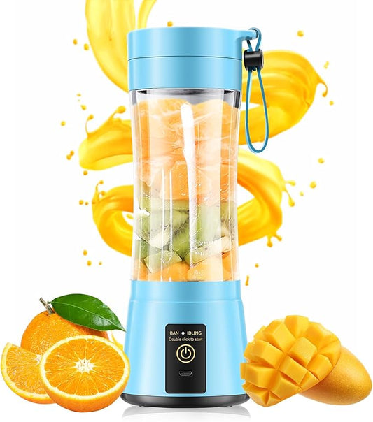 Portable Blender for Smoothies & Shakes - Cordless Personal Size Mini Blender with BAP Free Juice Cup, USB Rechargeable Suit for Sports/Picnic