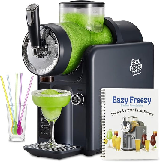 Slushie Machine for Home, No Ice Needed Professional Frozen Drink Maker & Soft-Serve Ice Cream Machine- 1.8 L Capacity Slushy Machine for Margaritas, Daiquiris, Juices, Cocktails, Frappes & More