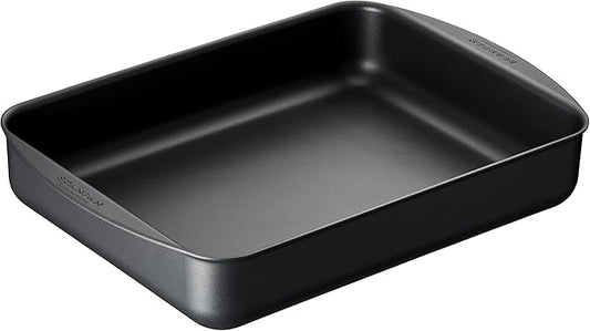 Scanpan Classic 5.25 QT (15.25 inch x 10.5 inch) Nonstick Roasting Pan – Compatible with Gas and Electric Stovetops, Metal Utensil Safe, Oven Safe to 500°F, Dishwasher Safe