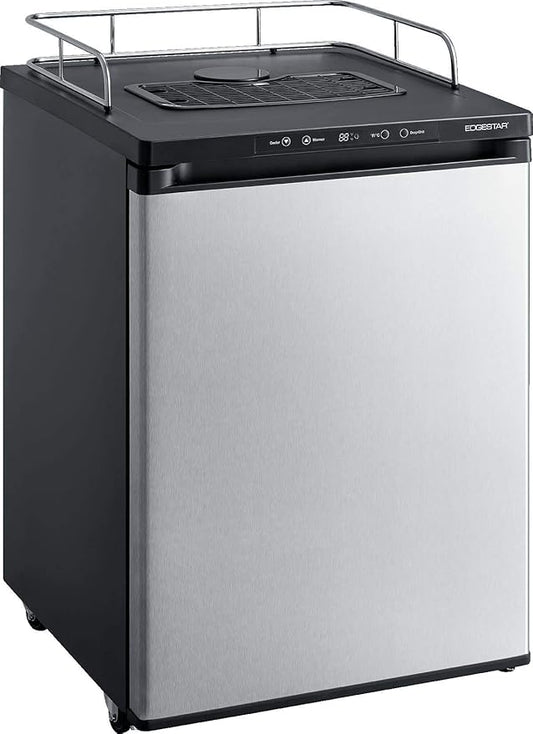 EdgeStar BR3002 24 Inch Wide Kegerator Conversion Refrigerator for Full Size Kegs with Deep Chill Mode - Stainless Steel