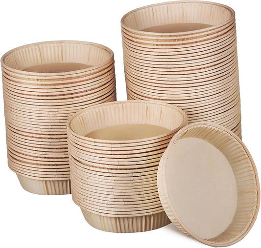 200pcs Mini Tart Pans Round Bottom Small Pans Oven Microwave Safe Baking Cups Non-stick Tart Trays for Baking Tools