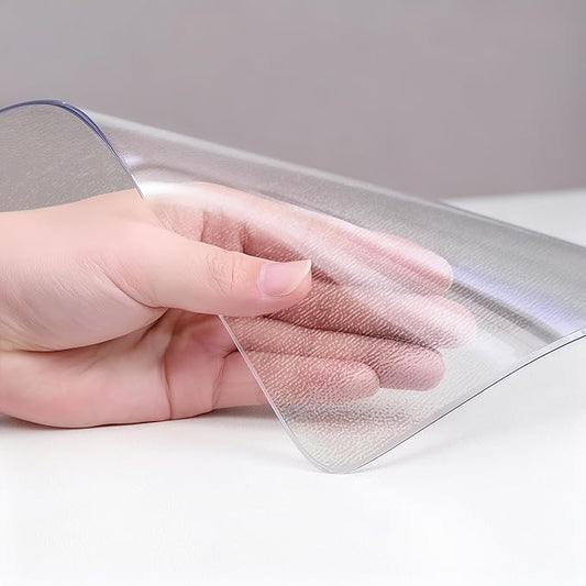 Frosted Table Protector 24 x 48 Inch, 1.4mm Thick Waterproof PVC Plastic Table Cover, Durable Table Pad for Dining Room, Kitchen, Writing Desk, and Coffee Tables