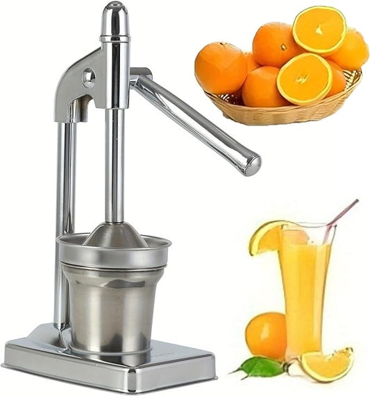 Cast Iron Juicer Hand Press, Stainless Steel Manual Juicer Hand Press, Lemon Juicer Squeezer, Heavy Duty Hand Press Juice Extractor for Fresh Lemonade Orange Juice, Easy to Use