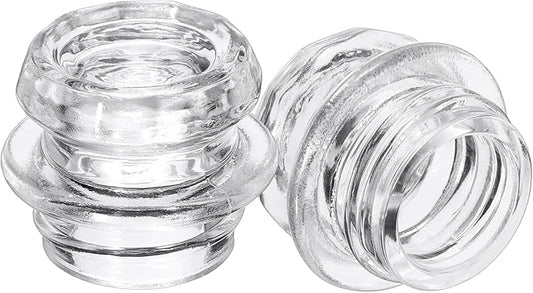 2 Pack Coffee Percolator Glass Top Replacement, Clear Coffee Filter Glass Knob for Electric and Stove Pots, Heat-Resistant Percolator Parts Camping Accessories for Coffee Filter and Makers