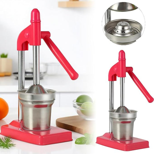 Cast Iron Hand Juicer, Manual Citrus Press, Heavy Duty Lime Lemon Orange Juicer for Fresh Juice, Easy Clean