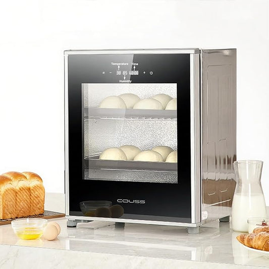 40L Bread Proofer, Kitchen Dough Yogurt Bread Proofing Box with Adjustable Temperature, Removable Electric Dough Proofer, Timing and Humidity Control for Even Fermentation