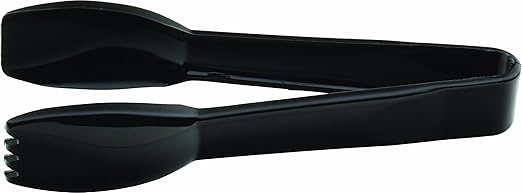 Carlisle FoodService Products Carly Salad Tong, 6" Salad Tong, Black (12 Pack)