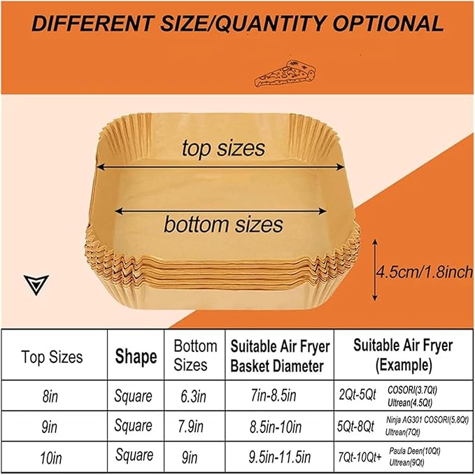Large Air Fryer Disposable Paper Liners Nonstick 23cm Oven Airfryer Parchment Baking Paper ，Compatible For Ninja，Compatible For COSORI ，Grill Cooking Basket(20cm round,250 Pcs)