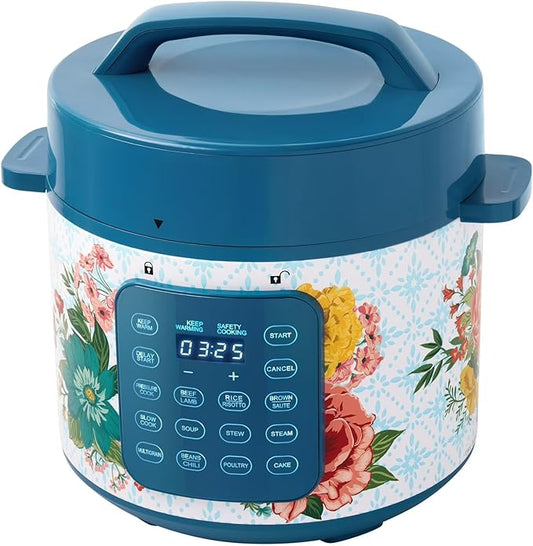 6 Quart Electric Pressure Cooker with Touch Control Display, Multi-Function Cooker, Digital Timer, Fast Cooking Appliance, Removable Pot