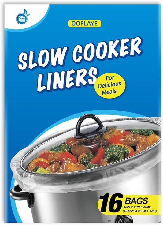 Slow Cooker Liners Small Size Pot Liners Disposable Cooking Bags Fit 1QT to 3QT Suitable for Slow Cooker and Oval & Round Pot (16)