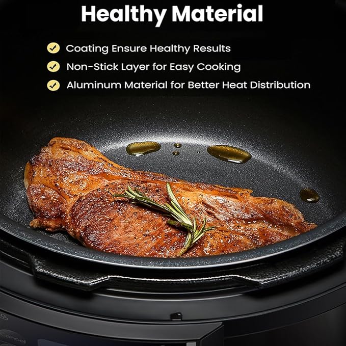 17.8QT Commercial Electric Pressure Cooker stainless steel Pressure Cooker | 24-hour Presetting |8 in 1 slow cooker with temperature control | LED Multifunction Food Warmer with nonstick pot
