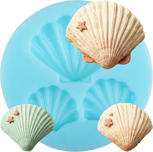 Shell Fondant Silicone Molds for Cake Decorating Cupcake Topper Candy Gum Paste Polymer Clay
