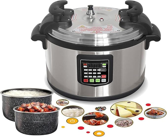 Kolice Commercial Multi-Function Pressure Cooker, Multi Cooker Pressure Canner With Non-stick Inner Pot, only for 220V electric (NOT 110V) widely used in Hotel Restaurant Kitchen (33L (35QT))