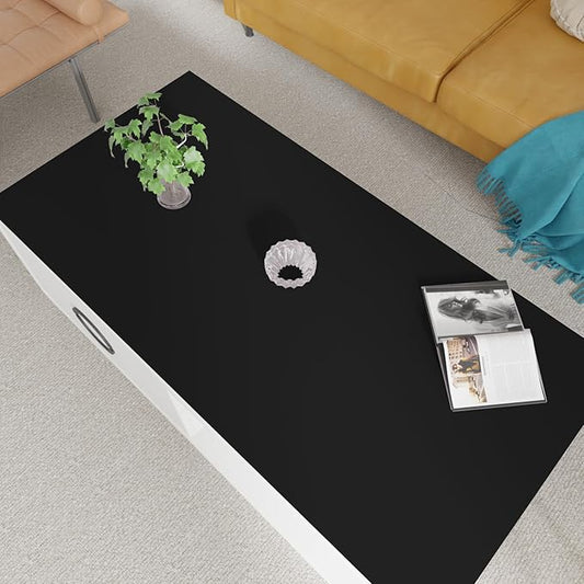 Leather Table Cover,1.8mm Thick,24x60 Inch Desk Cover,Large Desk Mat,Table Protector,Table Cover Protector,Desk Protector,Table Pad,(Black+Gray,24x60)