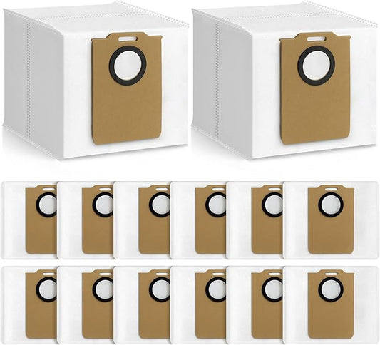 14 Pack MS1 MAX Dust Bags Compatible with MONSGA MS1 MAX Robot Vacuum Bags 3L Large Capacity Heavy Duty Bags for Home Vacuum
