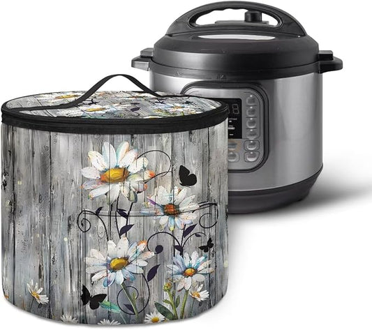 Wood Electric Pressure Cooker Daisy Storage Bag Kitchen Appliance Protective Pressure Cooker Insulation Bag for Women