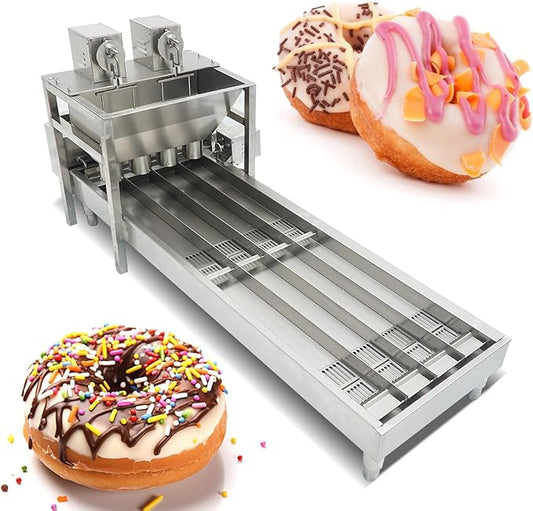 Kolice Commercial Heavy Duty Automatic 4 Rows Donuts Maker Machine/Doughnut Making Machine/Donut Maker- 500-1800 pcs/hour, 12 pcs of Molds, Timer and Temperature Control, Donut Dia. 2"-4.72"