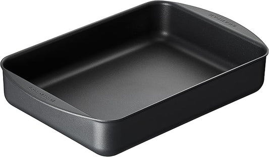 Scanpan Classic 3.25 QT (13.5 inch x 8.75 inch) Nonstick Roasting Pan – Compatible with Gas and Electric Stovetops, Metal Utensil Safe, Oven Safe to 500°F, Dishwasher Safe