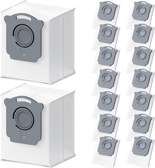 16 Pack Vacuum Bags Replacement Compatible with iRobot Roomba i7, i7+, i3, i3+, i1+, i4, i4+, i6, i6+, j7, j7+, i8, i8+,s9, s9+ Plus, i & s & j Series Clean Base Automatic Dirt Disposal Bags
