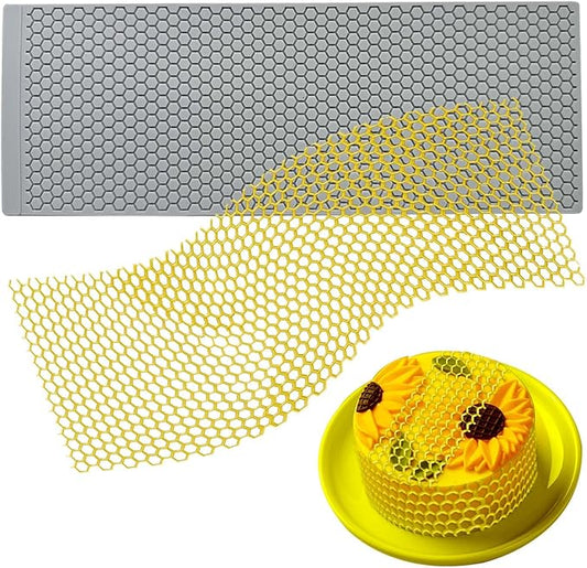 A whole Honeycomb Mold,Tuile Mold-Silicone Honeycomb Baking Molds,Honey comb Silicone Fondant 3D Beehive Molded Candy,Chocolate Molds Set Sugar Bees for Cake Decorating