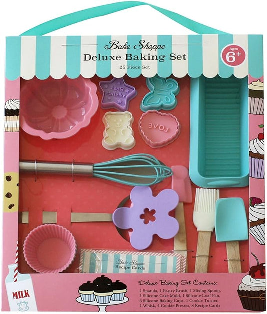 Handstand Kitchen Bake Shoppe 25-piece Deluxe Real Baking Set with Recipes for Kids