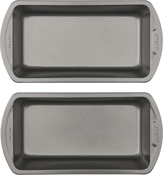 GoodCook Nonstick Loaf Pan 8 x 4-Inch Heavy-Duty Steel Bakeware with Easy-Clean Non-Stick Coating,Oven & Dishwasher Safe Pan for Meatloaf Breads Lasagnas Casseroles & More,Set of 2,Gray,(Pack of 12)