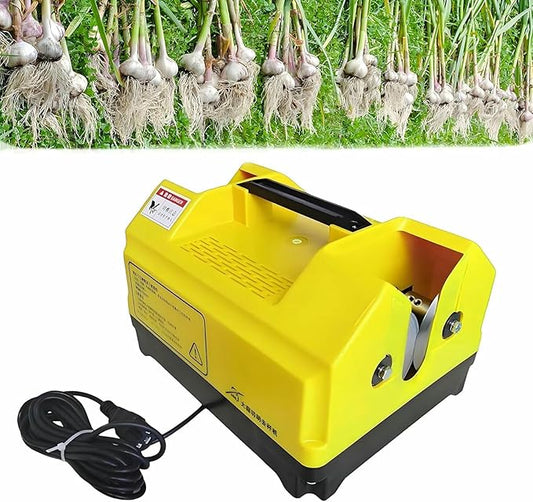 Double Head Garlic Top Tails Remover Machine,Electric Cutter, Cutting Fresh Root Stem for Onion(Yellow)