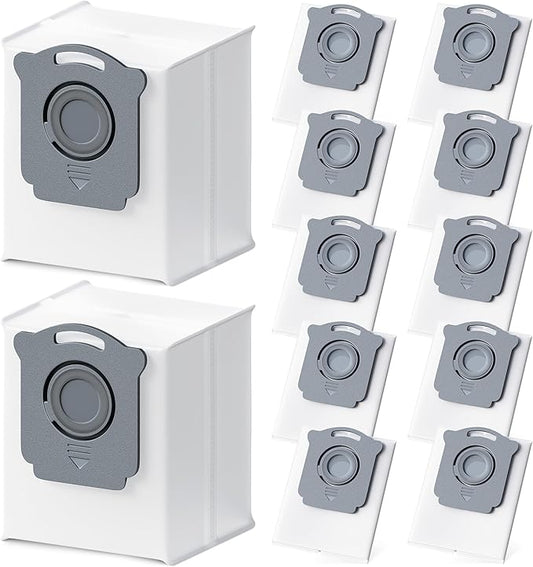 12 Pack Vacuum Bags Replacement Compatible with iRobot Roomba i7, i7+, i3, i3+, i1+, i4, i4+, i6, i6+, j7, j7+, i8, i8+,s9, s9+ Plus, i & s & j Series Clean Base Automatic Dirt Disposal Bags